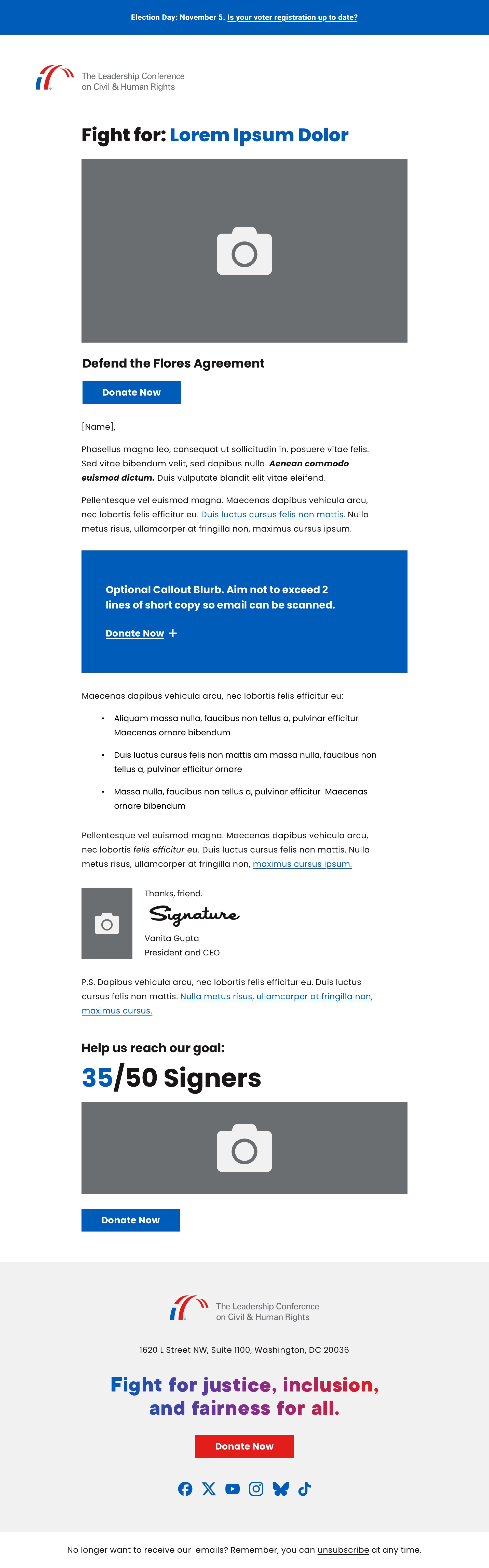 Democracy template with banner