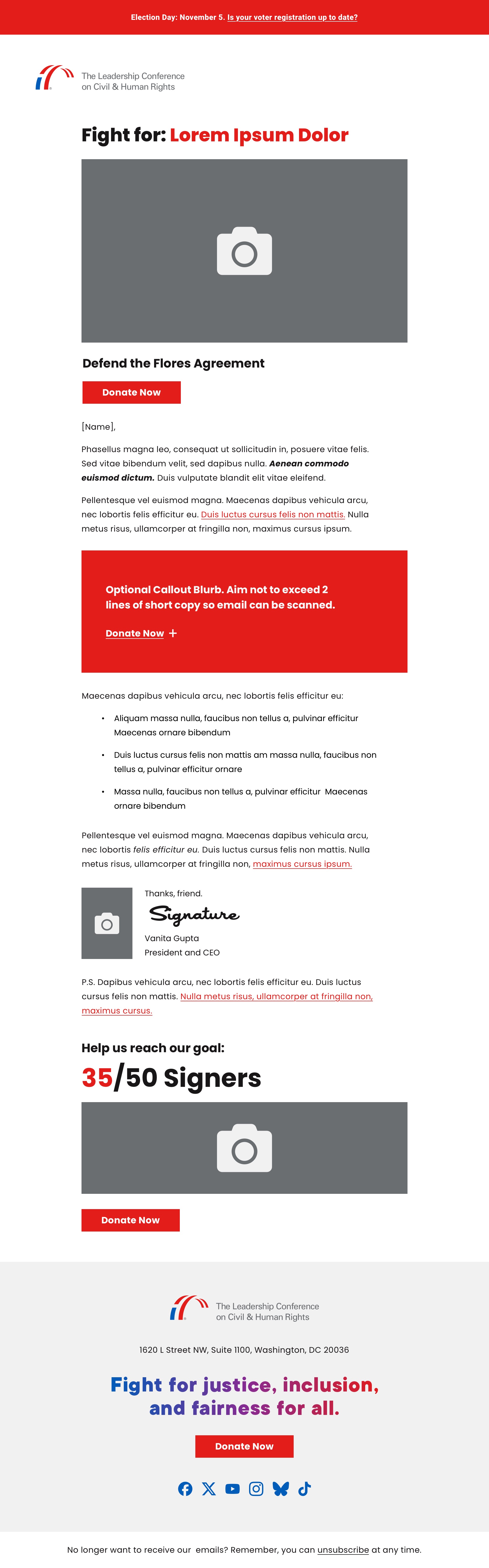 Inclusion email template in light mode